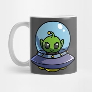 Alien Green UFO Mug